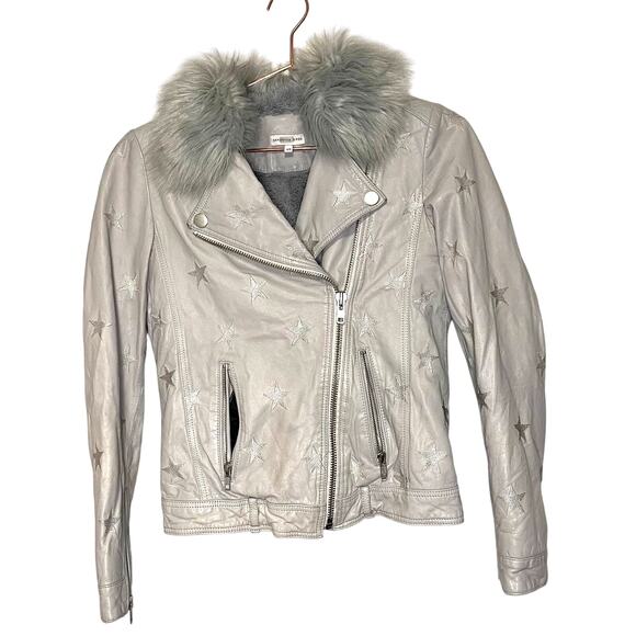 Samantha Sipos Seeing Stars Leather Faux Fur Lined Jacket Size Extra Small - Picture 5 of 13